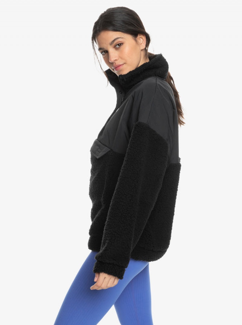 Roxy Waves Of Warmth Half-Zip Mock Neck Fleece Hoodie | 46789-ZWTK