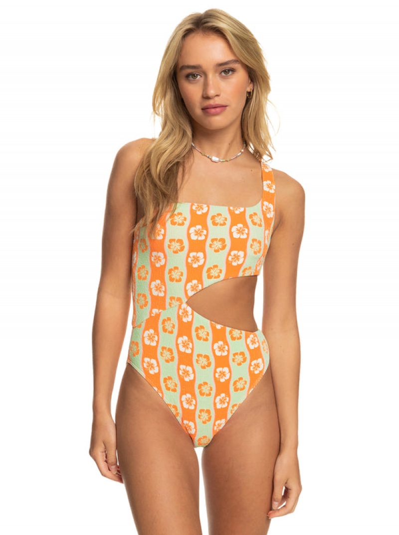 Roxy Wavy Babe One-Piece Swimsuits | 70853-RKCL