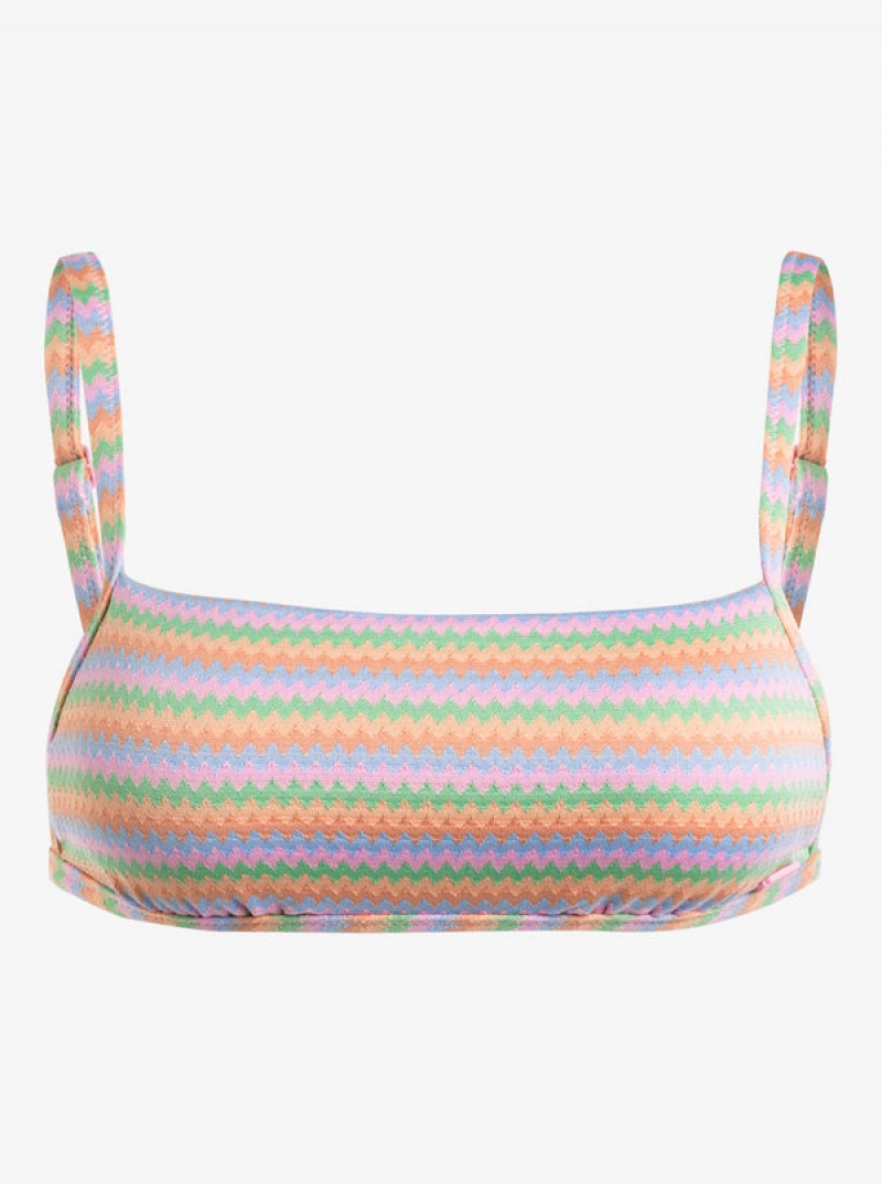 Roxy Wavy Stripe Bralette Bikini Tops | 94871-OIKB