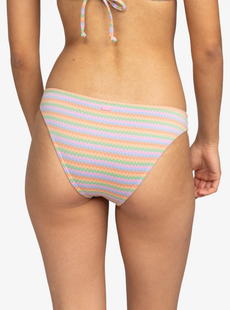 Roxy Wavy Stripe Moderate Bikini Bottoms | 37519-OGIW