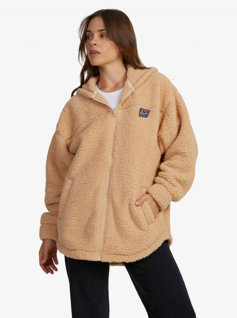 Roxy Weekend Plans Polar Zip-Up Fleece Tops | 37421-CXRQ