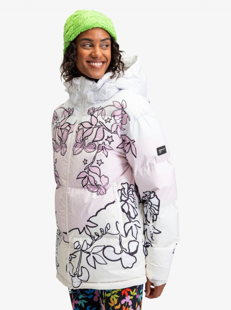 Roxy X Rowley Puffer Technical Snowboard Jackets | 75421-AJNL