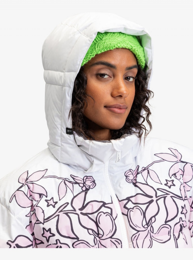 Roxy X Rowley Puffer Technical Snowboard Jackets | 75421-AJNL